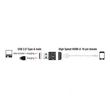 Delock 65680 HDMI-A anya > USB-A apa fekete adapter #02