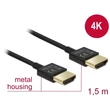 Delock 84772 Nagysebességű Ethernettel - HDMI-A > HDMI-A 3D 4K 1,5m vékony prémium kábel #01