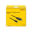 Delock 85256 USB Type-C apa > Displayport apa (DP váltakozó mód) 4K 60Hz 2m kábel #01
