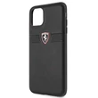 FERRARI Off Track iPhone 11 Pro Max fekete szemcsés bőrtok #01