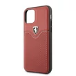 FERRARI Victory iPhone 11 Pro Max piros kemény bőrtok #01