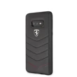 Ferrari Heritage Samsung S10 Lite tűzdelt bőr kemény fekete tok #01