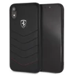 Ferrari Heritage iPhone XR fekete tűzdelt/kemény bőr tok #01