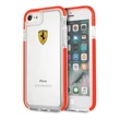 Ferrari iPhone 7 átlátszó/piros fényes tok #01