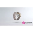 Fitbit Sense rozsdamentes acél hold fehér-bársonyos arany okosóra #05