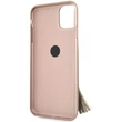 GUESS Saffiano iPhone 11 Pro gyűrűs kitámasztóval rózsaszín kemény tok #02