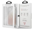GUESS iPhone 11 Pro csillámos folyadékos háromszöges rózsaszín TPU tok #02