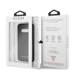 Guess Samsung Galaxy S10 színváltó műbőr rozé-fekete tok #02