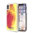 Guess iPhone X/XS rózsaszín/homok sötétben világító tok #01