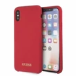 Guess szilikon, iPhone 8 Plus piros/arany logós szilikon tok #02