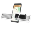 Hama 178222 "FLIPPER 2.0" univerzális szellőzőrácsba rögzíthető alu. fekete autós telefon tartó #02