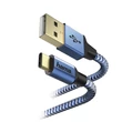 Hama 178295 "Reflective" USB Type-C kék 1,5m adatkábel #01