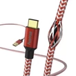 Hama 178296 "Reflective" USB Type-C piros 1,5m adatkábel #02