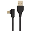 Hama USB 2.0 - micro USB 1m fekete derékszögű adatkábel #01