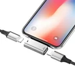 Hoco HOC0077 LS24 Lightning/Lightning ezüst audio adapter #02