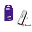 Hoco HOC0078 LS25 Lightning/Jack ezüst audio adapter #01