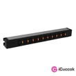 Legrand 10-es 19"/1U kábel nélküli földelt elosztósor #01