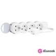 Legrand 695006 ST 1,5m vezetékkel fehér-szürke 4x2P+F elosztósor #01