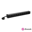 Legrand 646812 9-es 19"/1U 3m földelt elosztósor #01