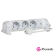 Legrand 694622 CON 3m vezetékkel fehér-szürke 3x2P+F elosztósor #01