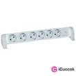 Legrand 694639 CON kábel nélkül fehér-szürke 6x2P+F elosztósor #01