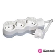 Legrand 695002 ST 3m vezetékkel fehér-szürke 3x2P+F elosztósor #01