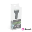 MNC 55054BK Autós szivargyújtó adapter 2xUSB feszültségmérővel és árammérővel fekete #04