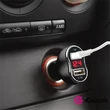 MNC 55054BK Autós szivargyújtó adapter 2xUSB feszültségmérővel és árammérővel fekete #02