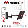 Meliconi FlatStyle EDR200 dönthető, forgatható dupla karos VESA 200 TV fali konzol #01