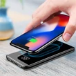 Quazar Mirror Qi 8000mAh fekete power bank #03