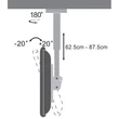 Sbox CPLB-28S 23"-42" VESA 200x200 dönthető, forgatható mennyezeti fali konzol #01