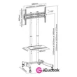 Sbox FS-400 32"-70" moduláris görgős padlóállvány TV-hez #01