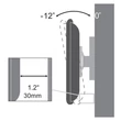 Sbox LCD-100 13"-30" VESA 100x100 dönthető fali konzol #03