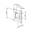 Sbox LCD-100 13"-30" VESA 100x100 dönthető fali konzol #02