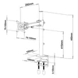 Sbox LCD-351/1 13"-27" 1 VESA 100x100 dönthető, karos asztali konzol #01
