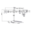 Sbox LCD-F024 13"-27" VESA 100x100 dönthető, forgatható asztali monitor tartó konzol #01
