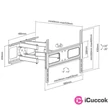 Sbox PLB-3646 37"-70" VESA 600x400 dönthető, dupla karos fali konzol #01