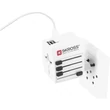 Skross SKR-MUVUSB hálozati adapteraljzat univerzális + 2 USB(world) #02