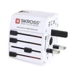 Skross SKR-MUVUSB hálozati adapteraljzat univerzális + 2 USB(world) #05