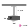 Stell SHO 1029 15,6cm, 15°, 15kg, mennyezeti projektor tartó #04