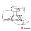 Stell SHO 1029 15,6cm, 15°, 15kg, mennyezeti projektor tartó #05