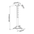 Stell SHO 1090B 40-62cm, 15°, 15kg fekete mennyezeti kihúzható projektor tartó #03