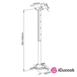 Stell SHO 1091 60-102cm, 15°, 15kg ezüst mennyezeti kihúzható projektor tartó #03