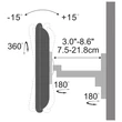 Stell SHO 1161 13"-40" VESA 200x200 kihúzható, dönthető, forgatható fali konzol #01