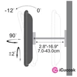 Stell SHO 2050 30"-50" VESA 400x400 kihúzható dupla karos fali konzol #02
