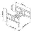 Stell SHO 8050 30"-60" VESA 400x400 dönthető, forgatható TV fali konzol #02