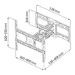 Stell SHO 8055 40"-100" VESA 900x550 dönthető, forgatható TV fali konzol #02