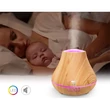 Taotronics TT-AD004 világosbarna fa mintázatú ultrahangos illóolaj párásító LED fénnyel #03