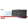 Trust ClassicLine (new) HUN USB fekete billentyűzet #02