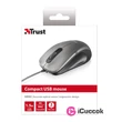 Trust Ivero Compact fekete-szürke egér #01